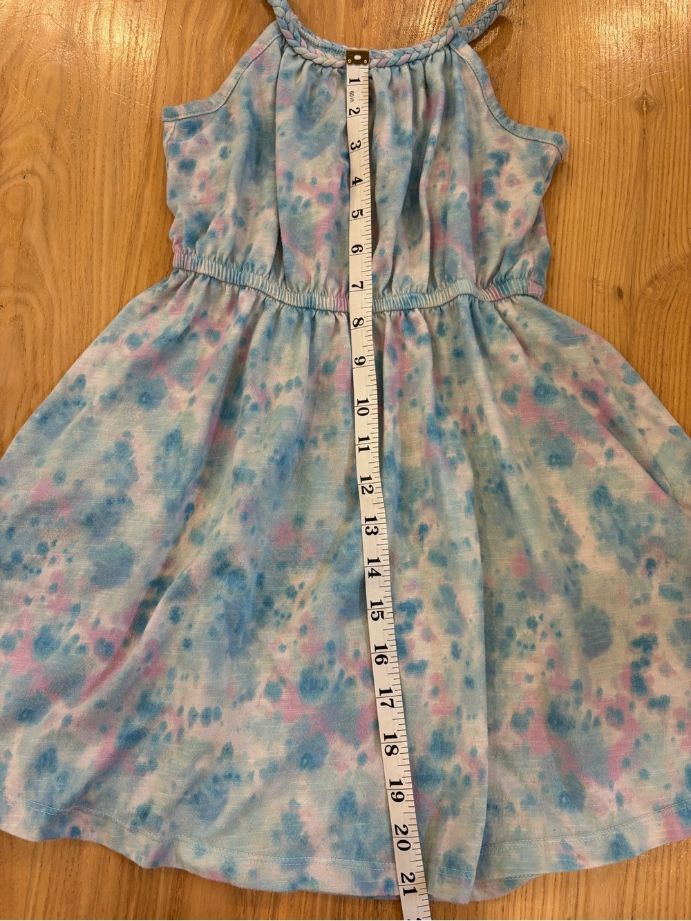 Sonoma Goods For Life Girls Pastel Watercolor Tie Dye Dress - Picture 7 of 9